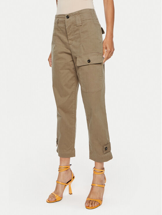 

Брюки из ткани regular fit Pinko, коричневый