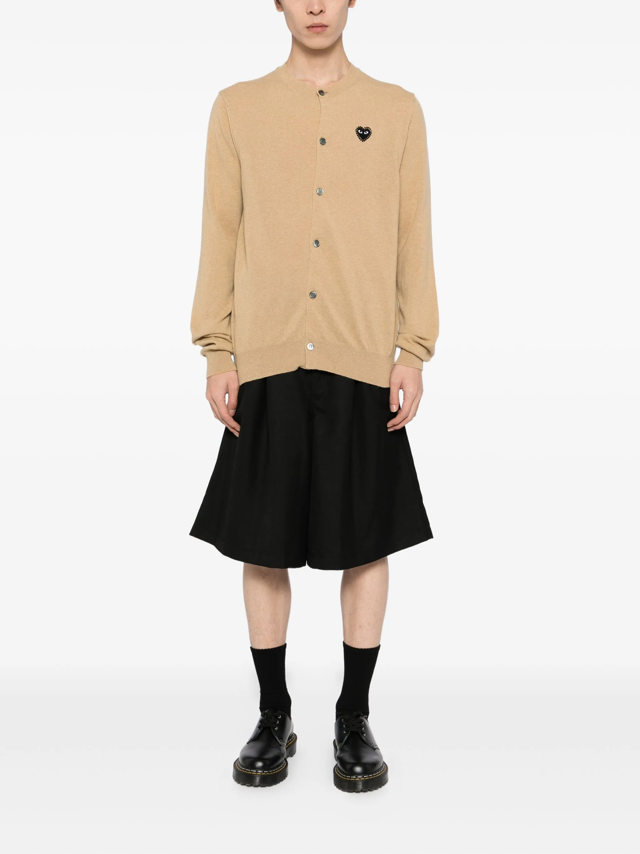 Кардиган с аппликацией Comme Des Garçons Play, бежевый — фото 3