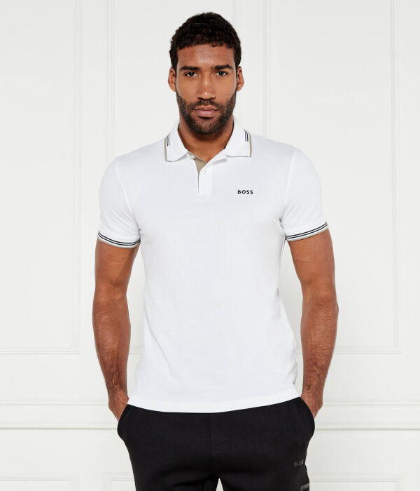 

Рубашка поло Slim fit Boss Green, белый