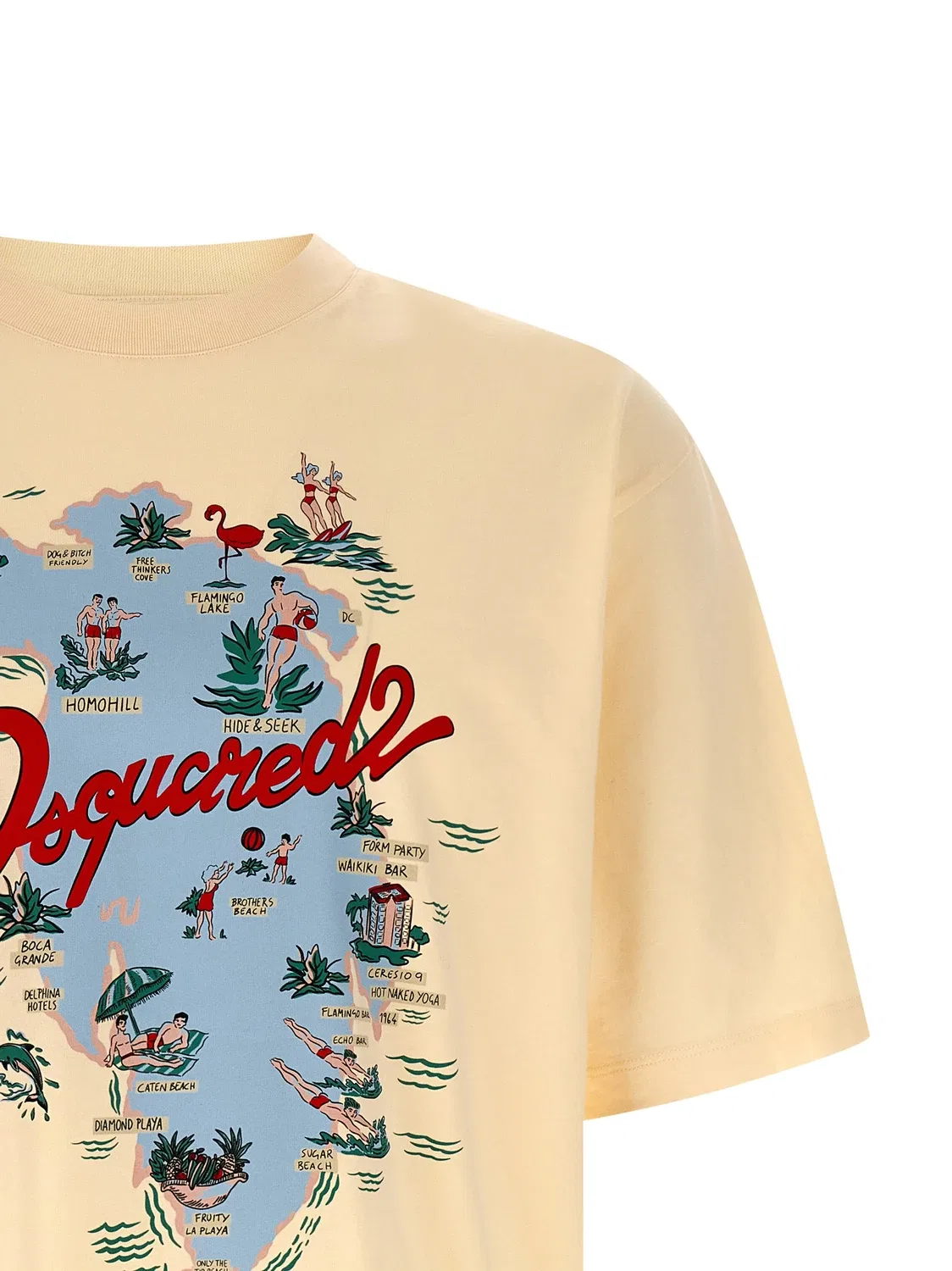 Футболка с принтом DSQUARED2, бежевый — фото 3