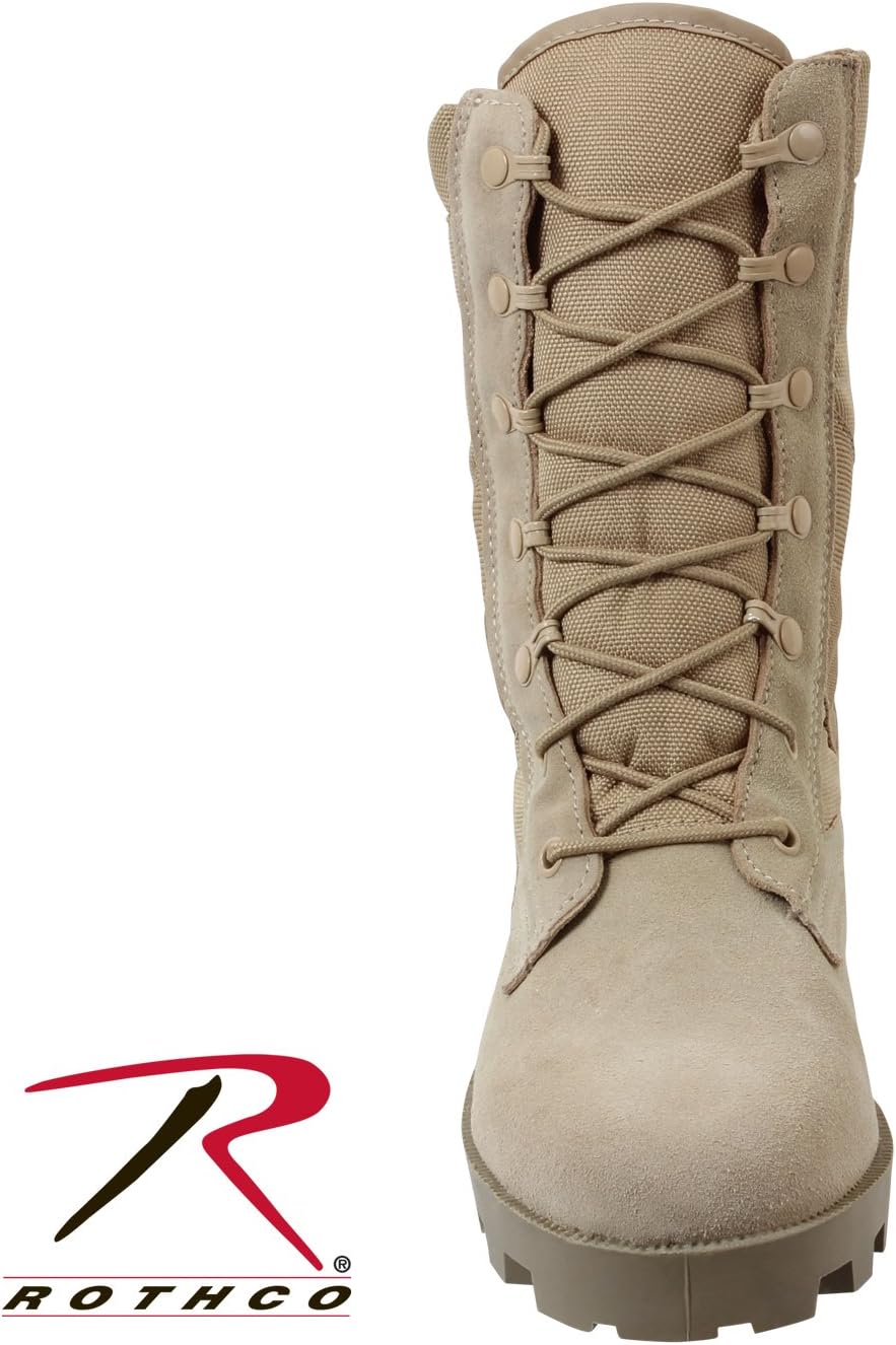 Кожаные замшевые тактические походные ботинки Rothco Speedlace Jungle, 20 см, 11 Wide Desert Tan — фото 4