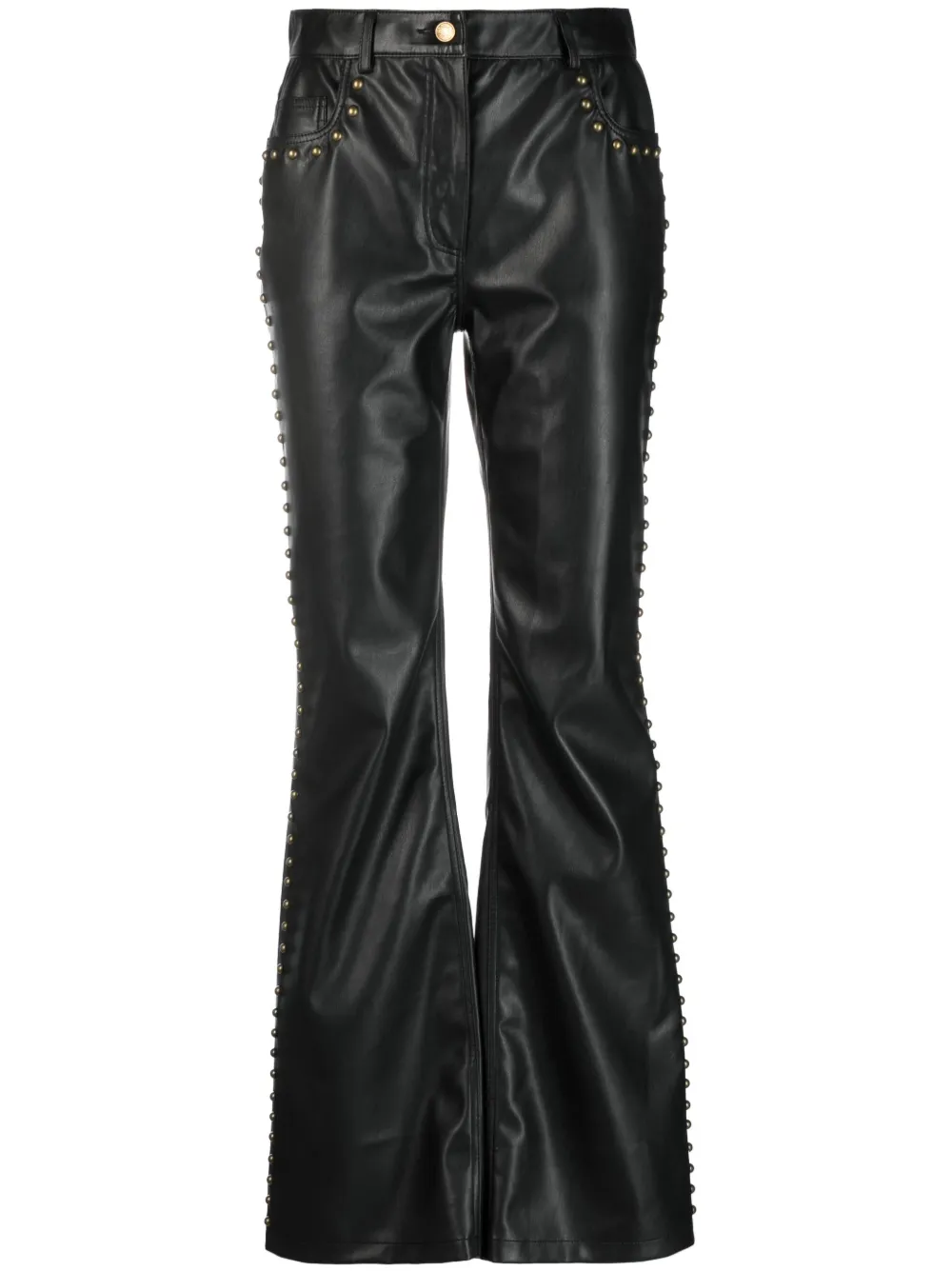 

Брюки средней посадки с заклепками MOSCHINO JEANS, черный