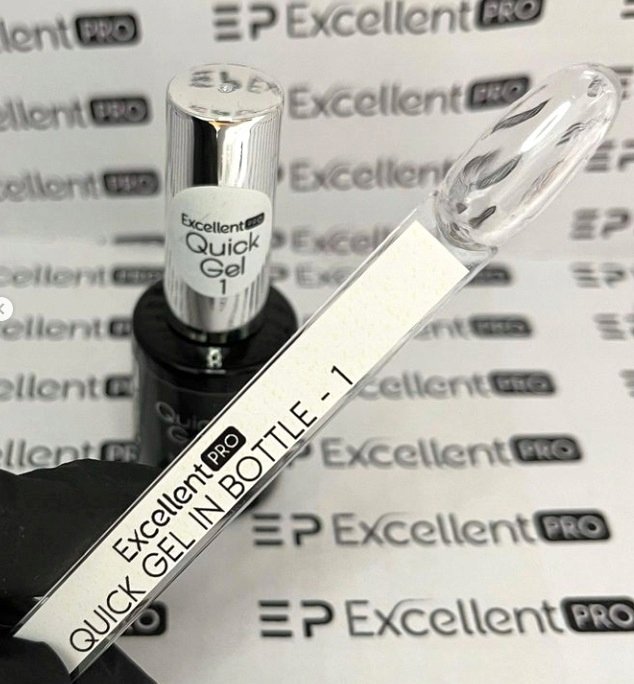 Excellent Pro Quick Gel In Bottle Гель во флаконе для наращивания 01 Прозрачный — фото 2