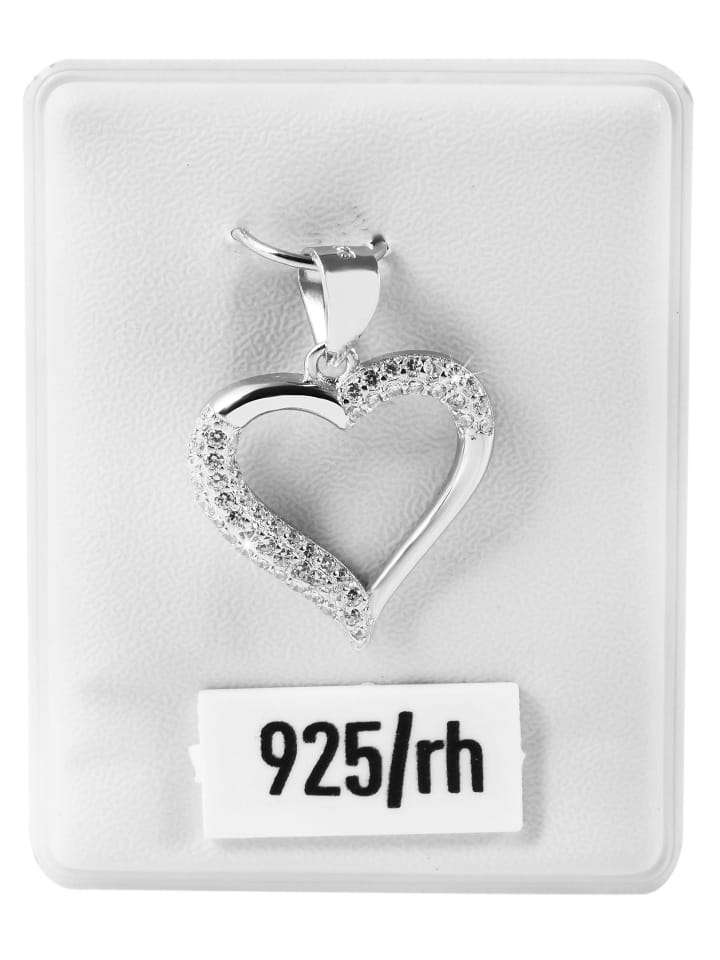 

Adeliás Женский кулон - Сердце. Кулон в форме сердца из серебра 925 пробы с кубическим цирконием в серебряной оправе