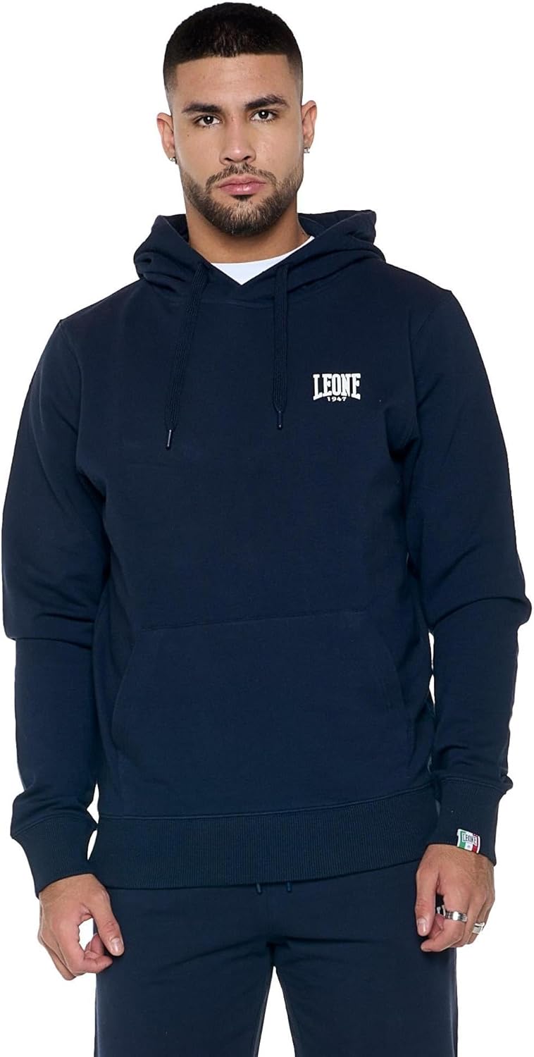 

Мужская базовая толстовка Leone 1947 с небольшим логотипом Leone 1947 Apparel, темно-синий