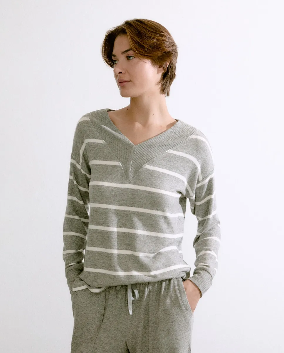 

Женский джемпер с воротником Перкинс Énfasis, серый