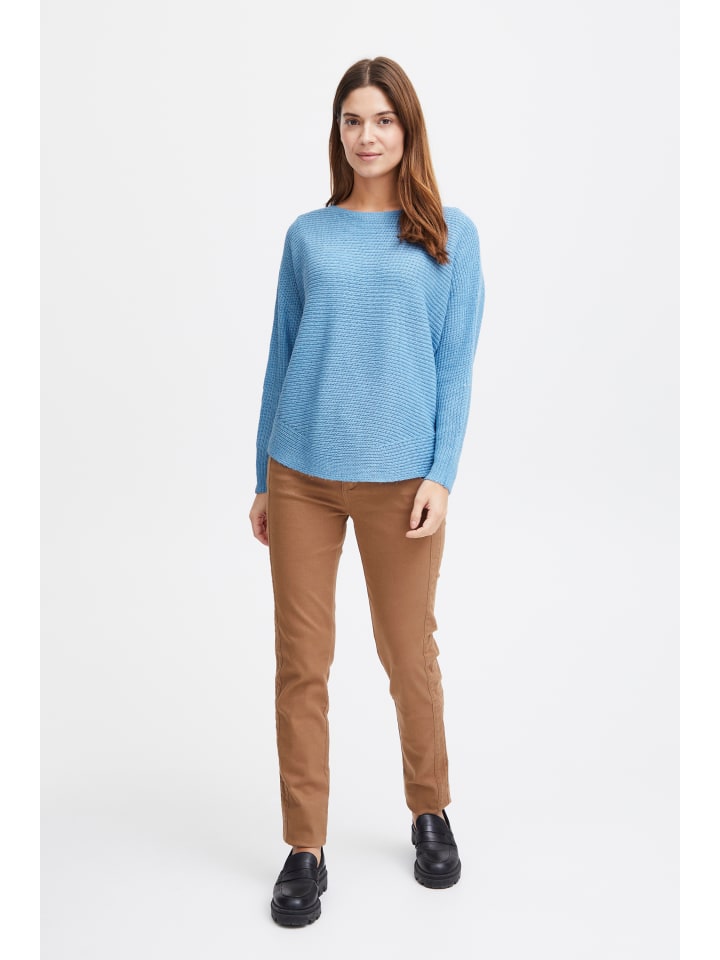 

Fransa Свитер FRERETTA с длинным рукавом, свободного кроя, цвет Endless Sky Melange