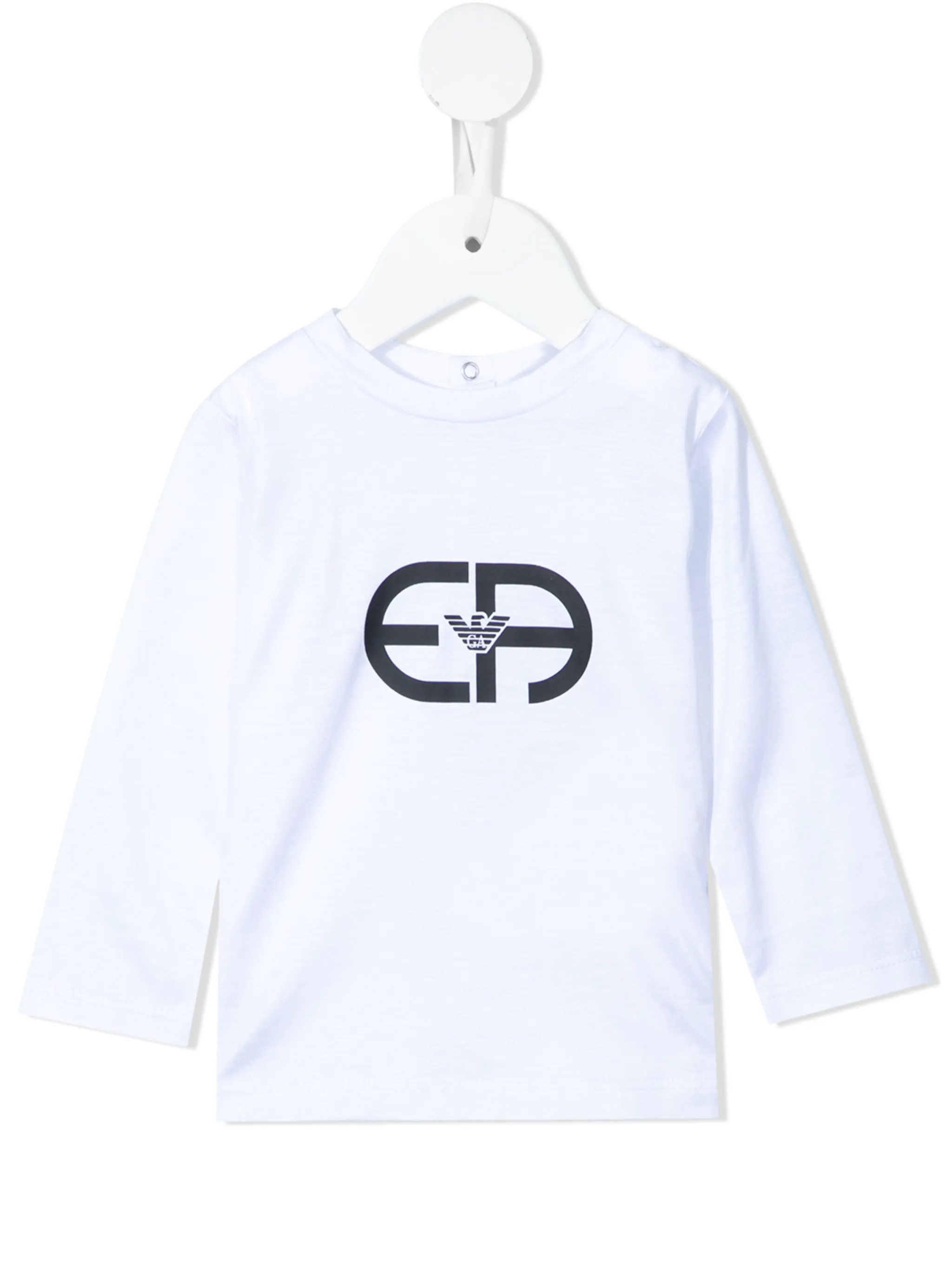 

Футболка с длинными рукавами и логотипом Emporio Armani Kids, белый