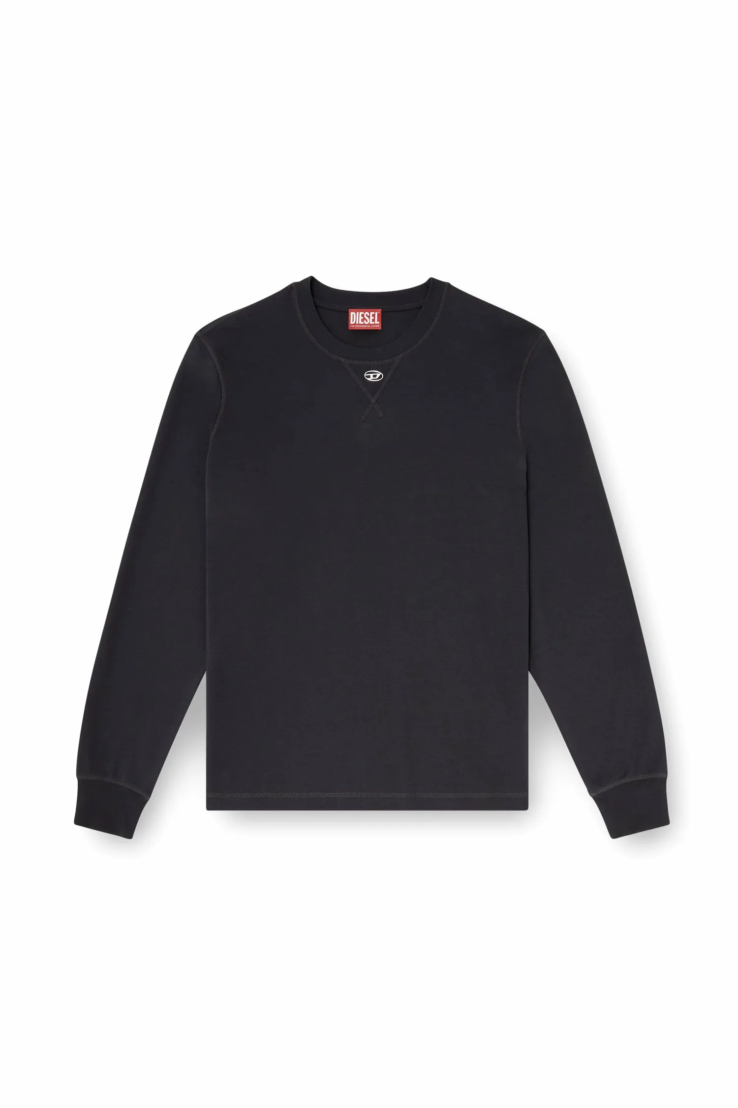 Мужская футболка с длинным рукавом T-MADJUST-LS-TR Diesel, black — фото 4