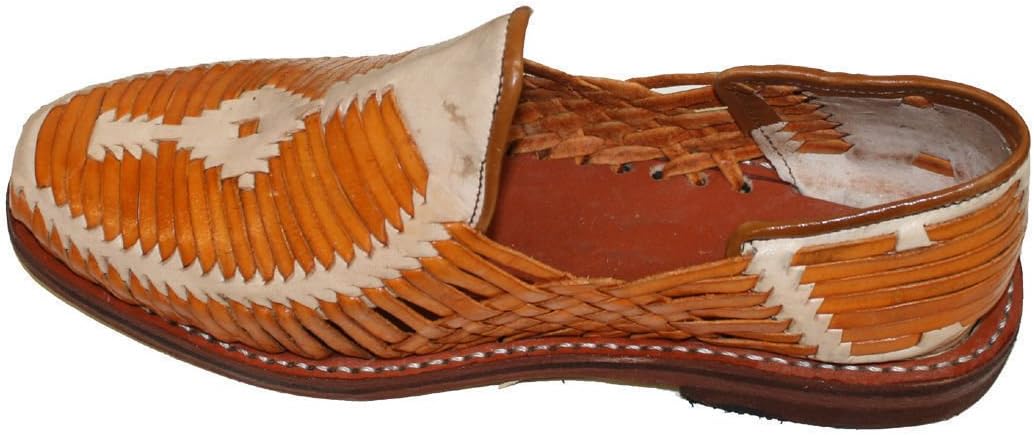 

Мужские аутентичные кожаные сандалии с закрытым носком мексиканского стиля huarches Dona Michi, бежевый