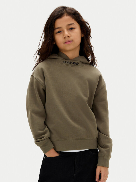 

Свободный крой толстовки Embro Logo IB0IB02525 M Calvin Klein Jeans, зеленый