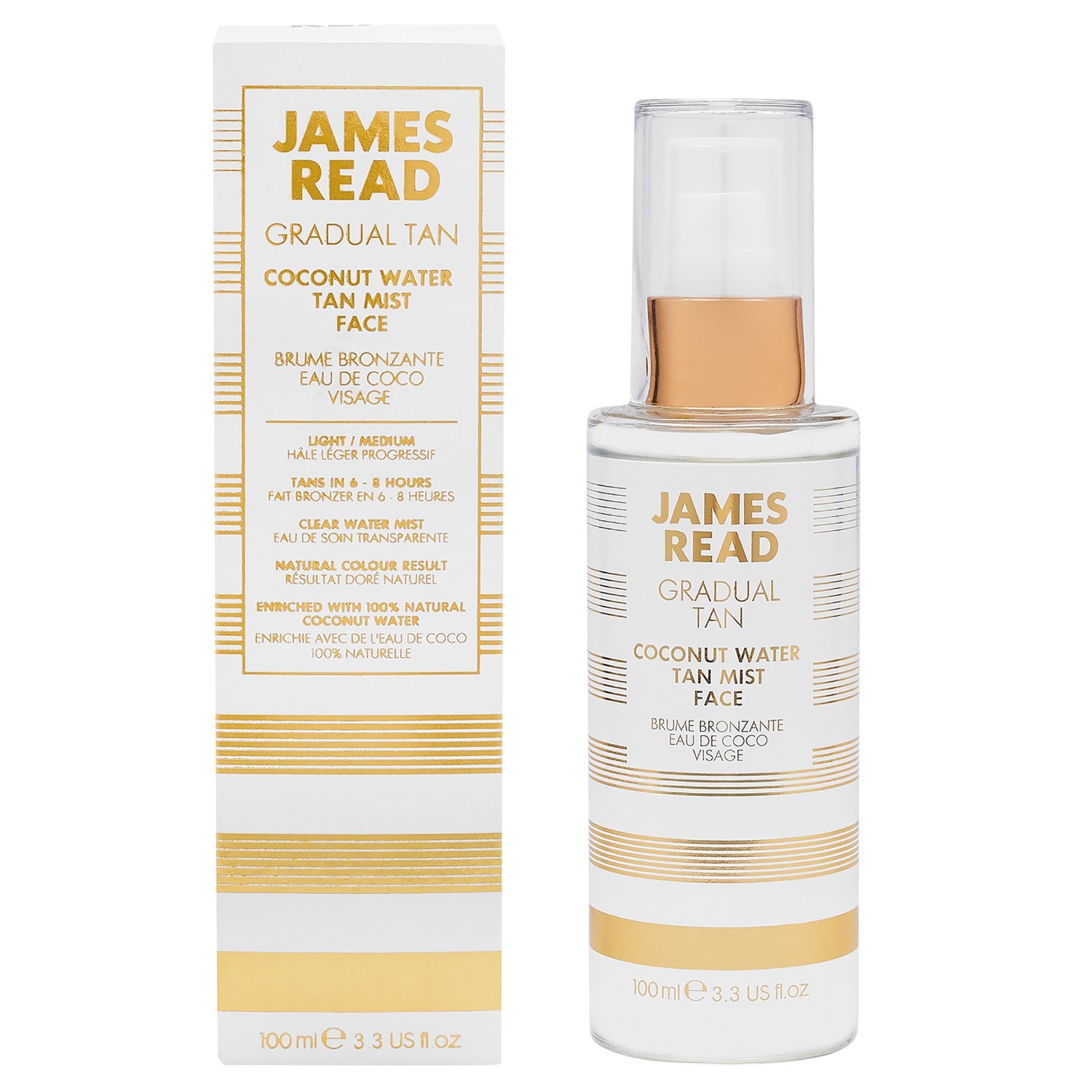 Средство для загара self tan coconut tan mist face James Read, объем 100 мл — фото 2