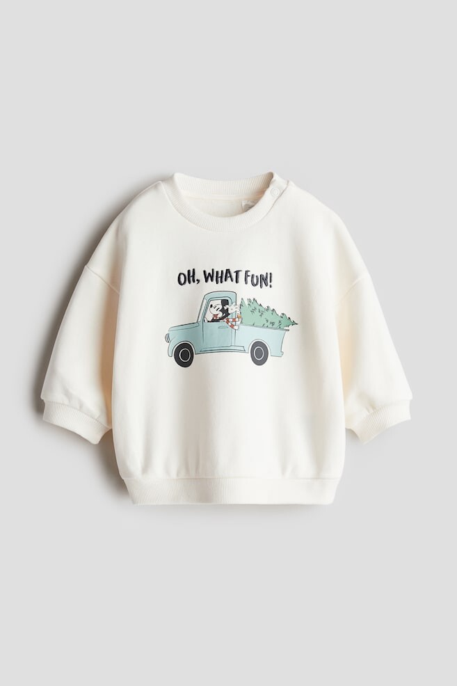 

Толстовка с круглым вырезом H&M, белый