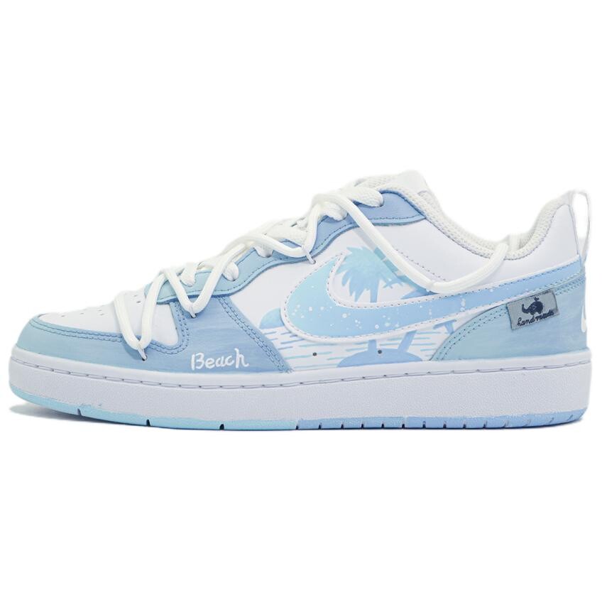 

Кроссовки Nike Court Borough 2 Skateboarding Shoes Women's Low-top Blue/white, голубой, Синий, Кроссовки Nike Court Borough 2 Skateboarding Shoes Women's Low-top Blue/white, голубой