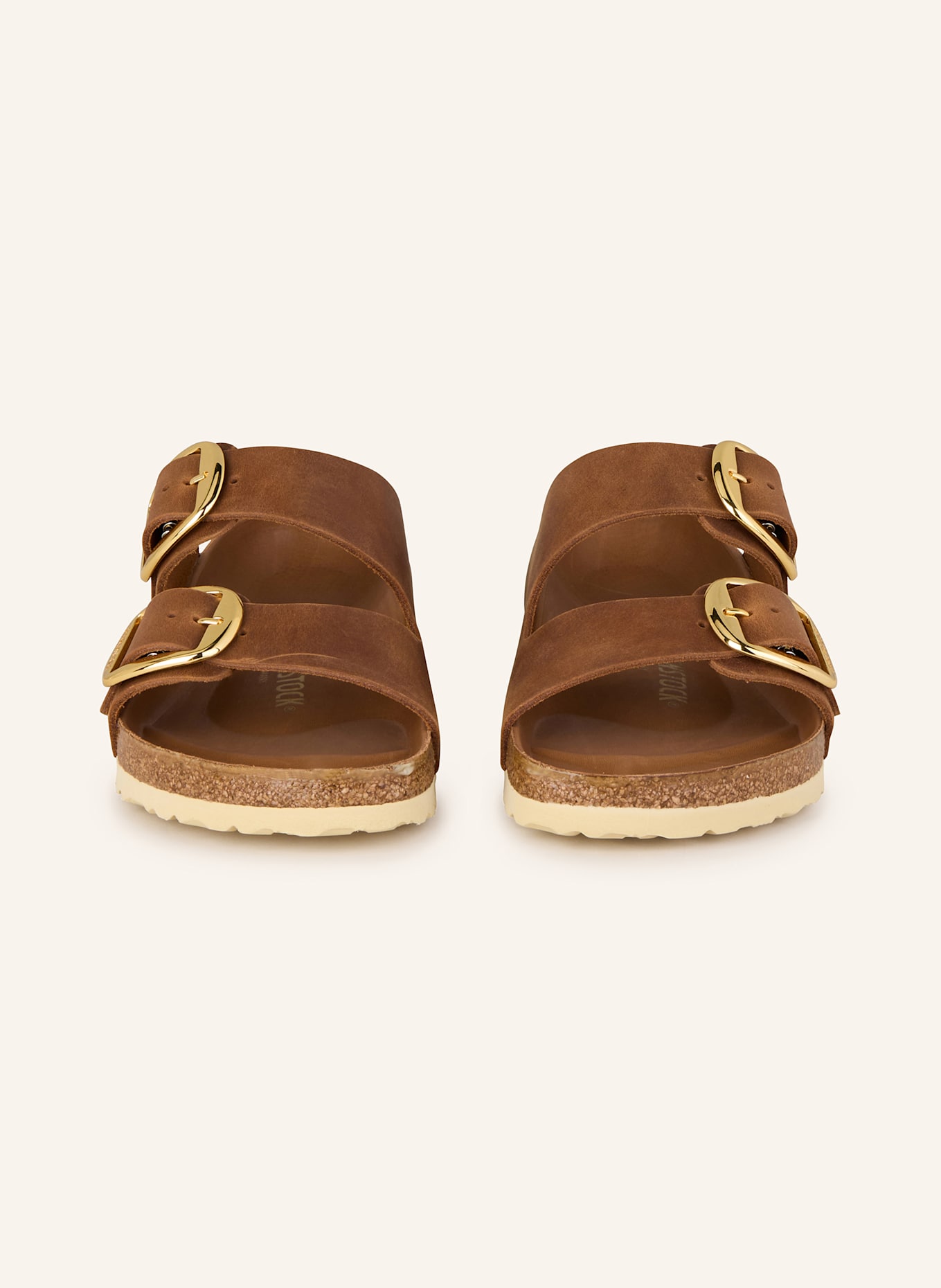 Мюли Arizona с большой пряжкой Birkenstock, коричневый — фото 3