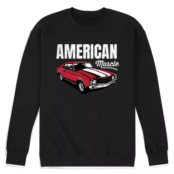 

Мужская флисовая толстовка с принтом «American Muscle» Licensed Character, черный