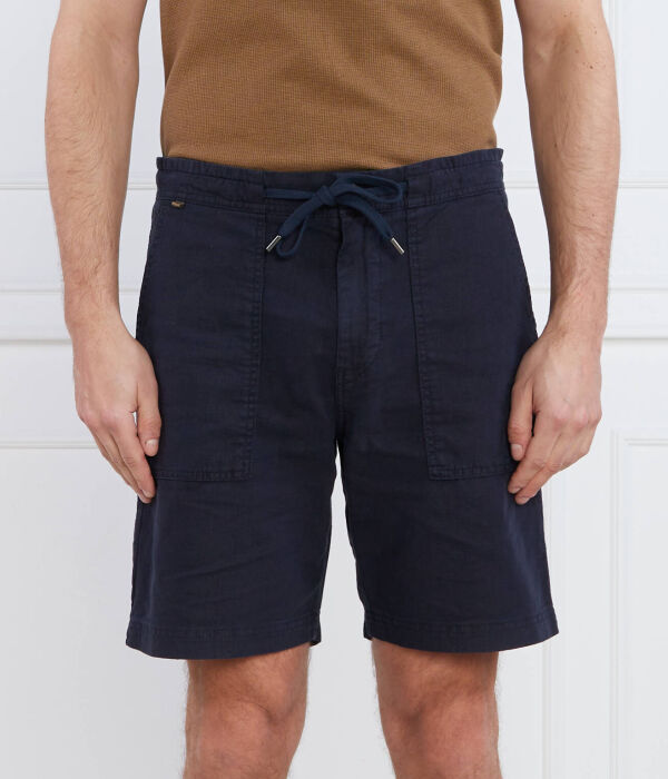 

Шорты льняные Boss Orange Regular Fit, синий