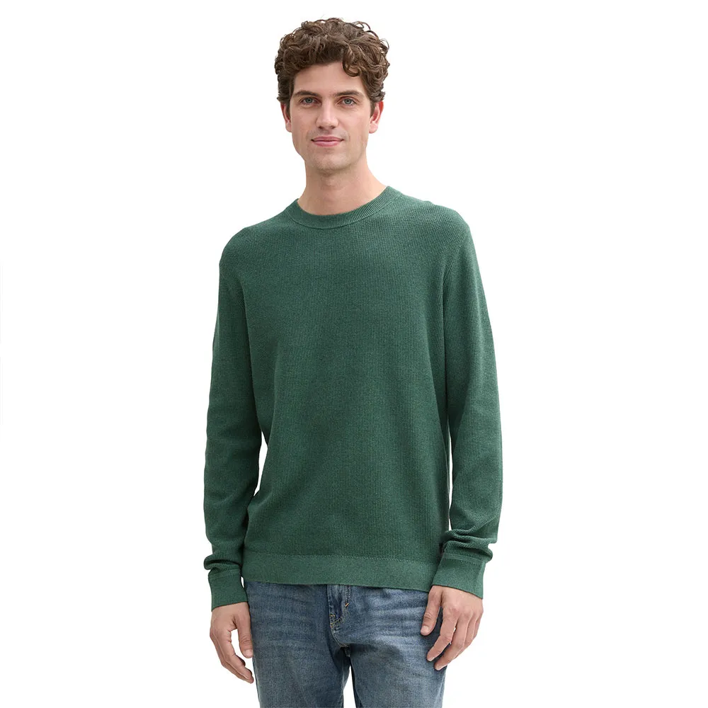

Свитер Tom Tailor Structured Crewneck Knit, зеленый