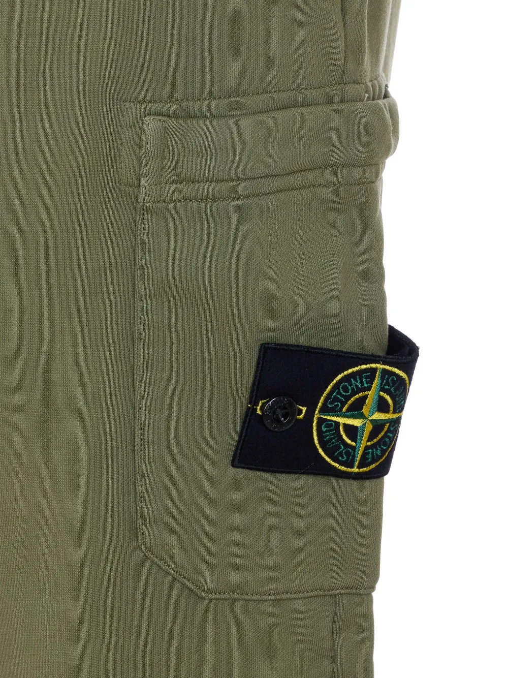 Спортивные штаны с логотипом и эластичным поясом Stone Island, зеленый — фото 3