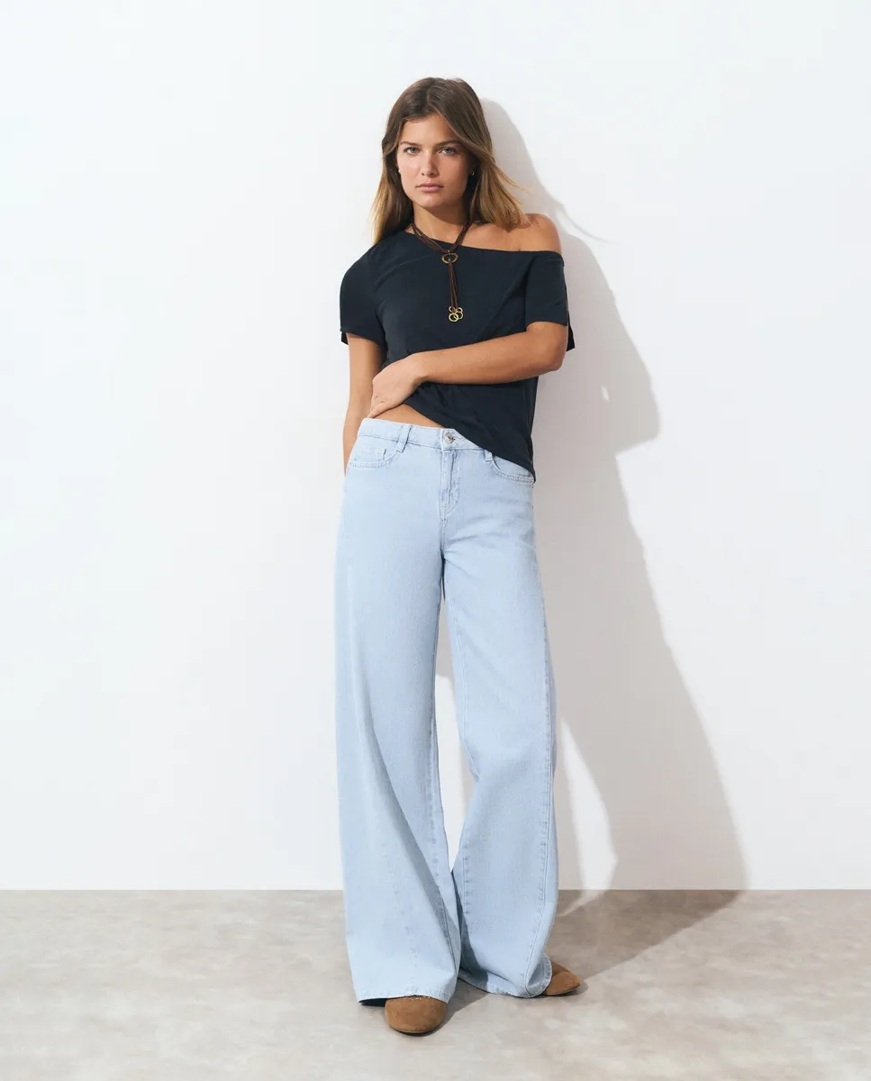 

Прямые джинсы для женщин с фронтальными карманами Brownie, светло-голубой