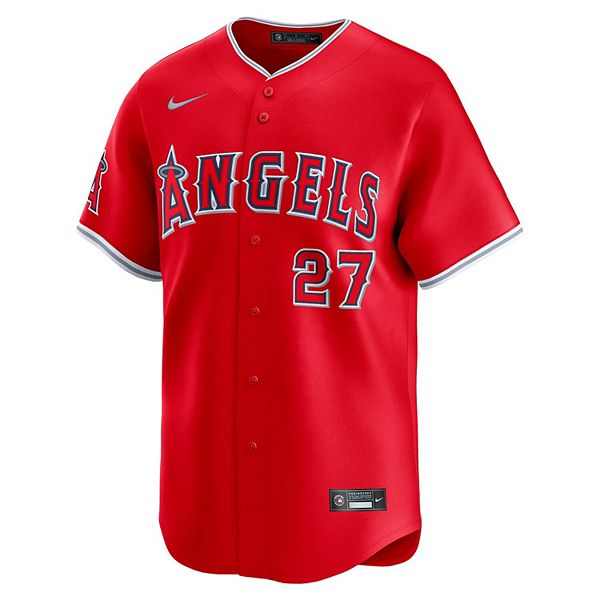 Майка игрока Los Angeles Angels Майка Траута, красная Nike — фото 3