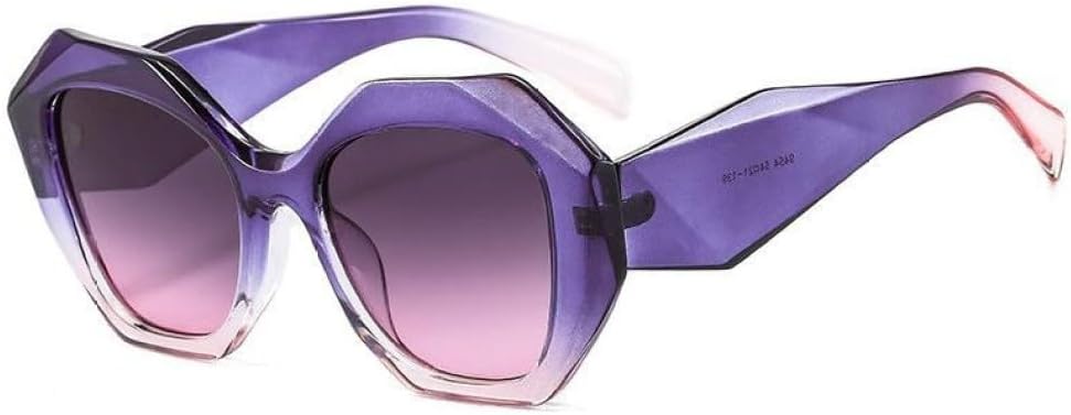 

Солнцезащитные очки в стиле ретро большого размера для женщин, нестандартная квадратная оправа, роскошные солнцезащитные очки с защитой от УФ-излучения UV400 LJTJTAV, Purple