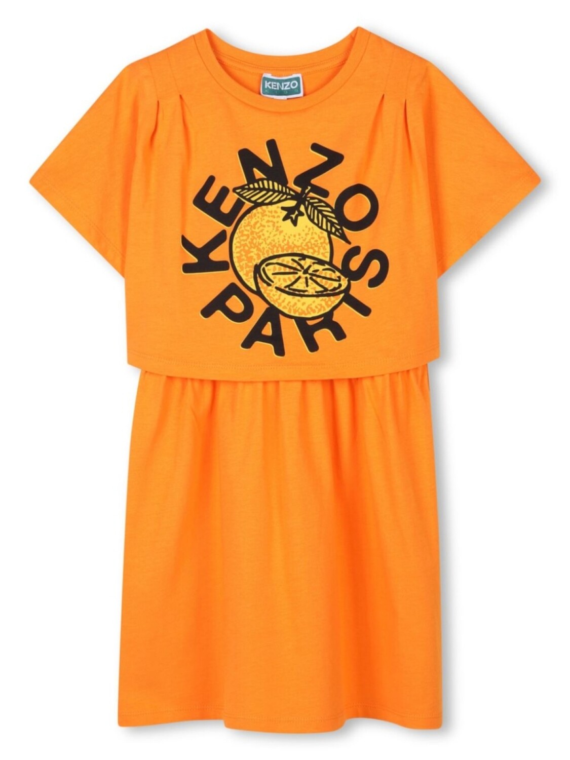 

Kenzo Kids платье с логотипом, оранжевый