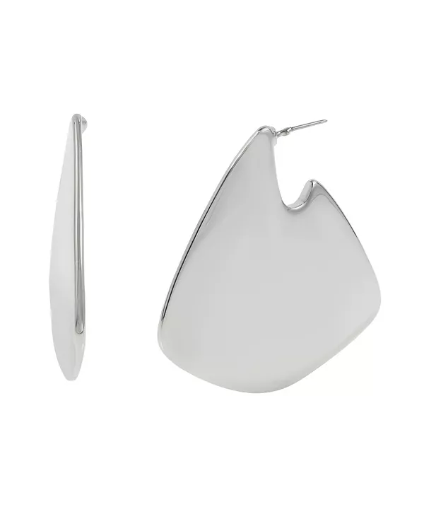 

Серьги-Кольца с геометрическим узором Steve Madden, rhodium