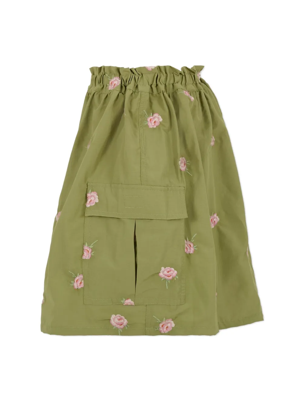 Юбка с вышитыми розами Stella McCartney Kids, зеленый — фото 3