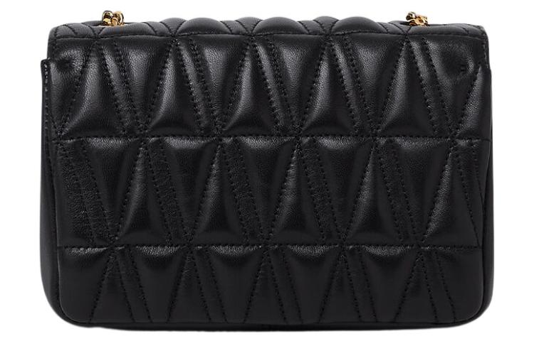 VERSACE Кожаная сумка через плечо женская черная — фото 3