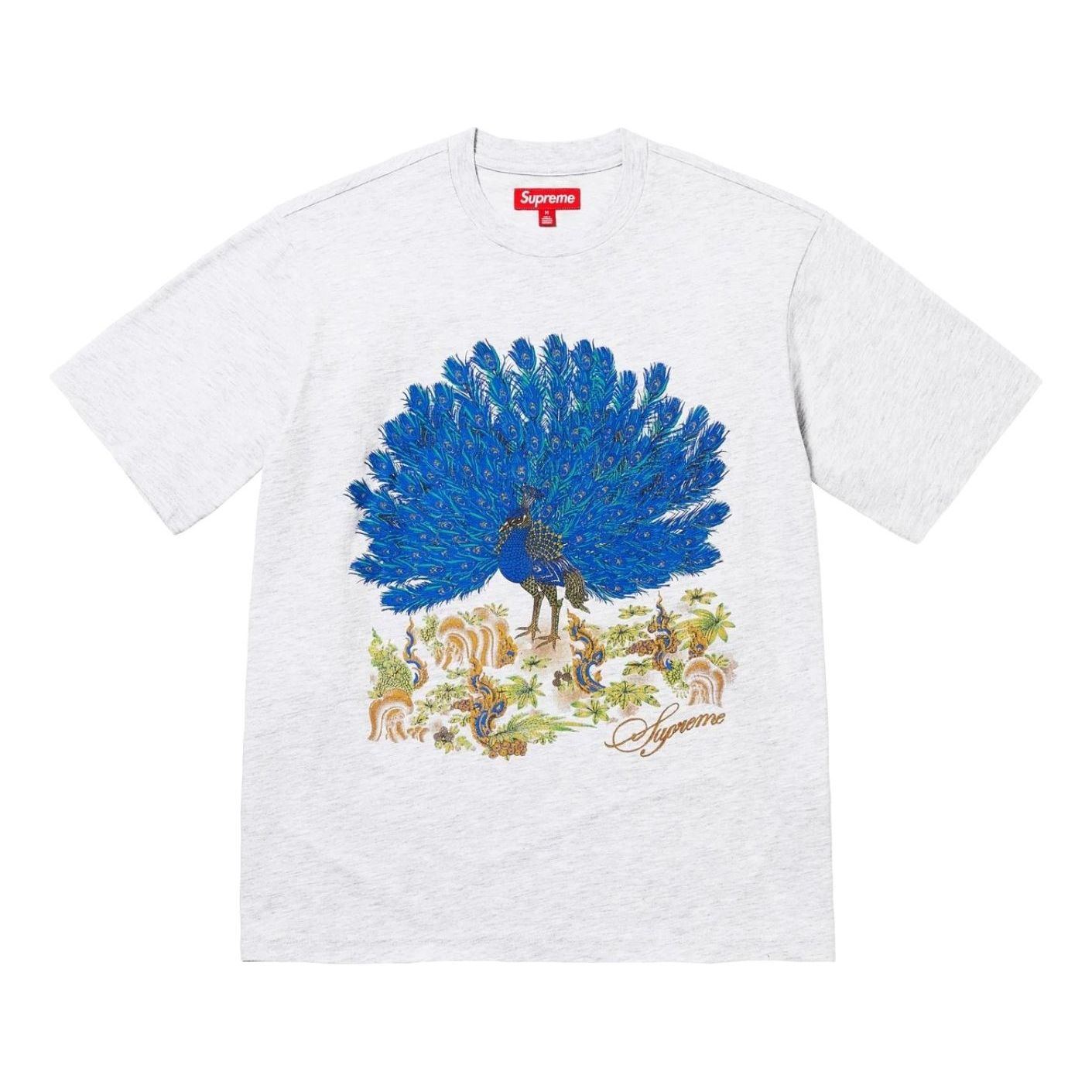 

Футболка Supreme FW25 Peacock S/S 'Ash Grey'