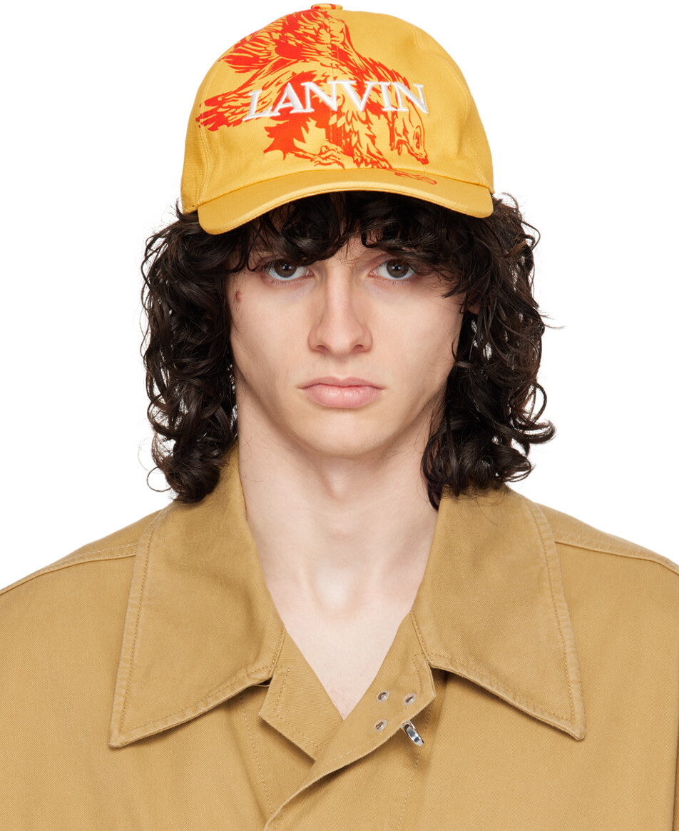 

Желтая хлопковая кепка Future Edition Eagle Lanvin