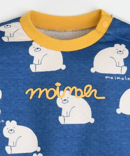 Комплект пижамы Big Bear с принтом и брюками, moimoln, тёмно-синий — фото 4
