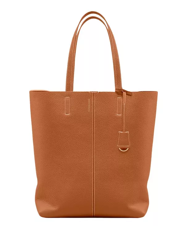 

Высокая мягкая кожаная сумка-тоут Maison De Sabré, коричневый