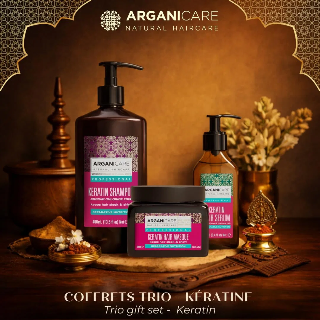 Набор ARGANICARE Keratin: шампунь, маска и сыворотка для волос Arganicare — фото 2