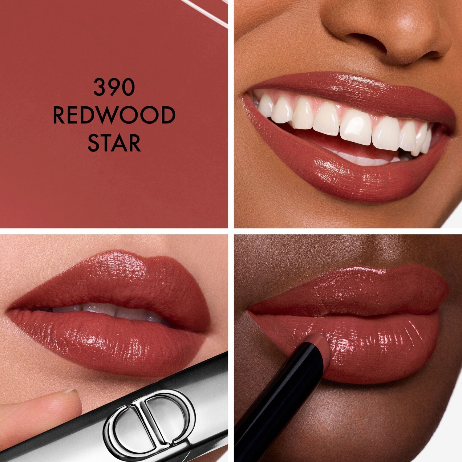 Помада для губ rouge dior on stage Dior, 390 - redwood star, вес 2 гр. — фото 4