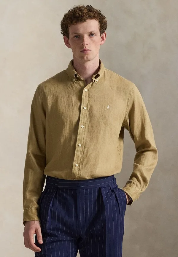 Приталенная льняная рубашка Polo Ralph Lauren, Beige