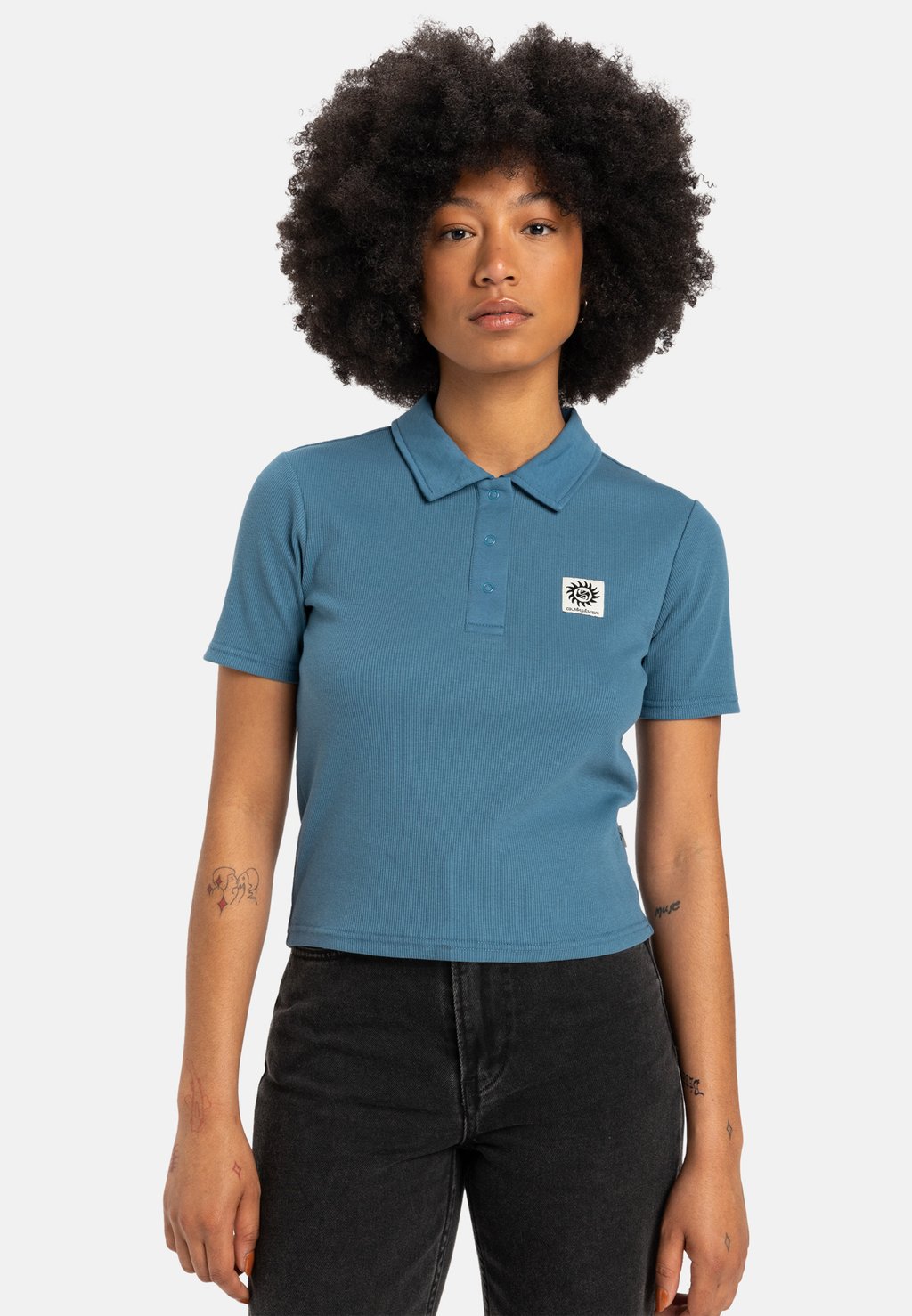 

Рубашка поло Quiksilver, сине-зеленый