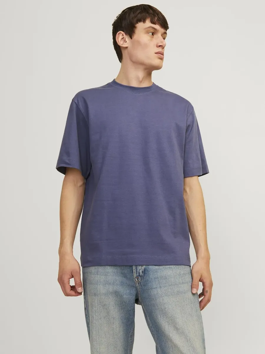 

Рубашка с круглым вырезом Jack & Jones "JJEURBAN EDGE TEE SS O-NECK NOOS", цвет Nightshadow Blue