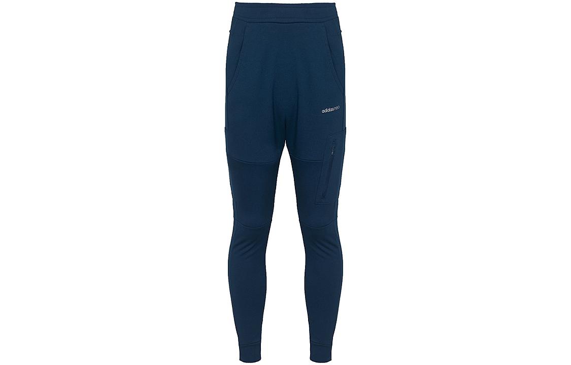 Трикотажные спортивные брюки унисекс темно-синие Adidas Neo — фото 2