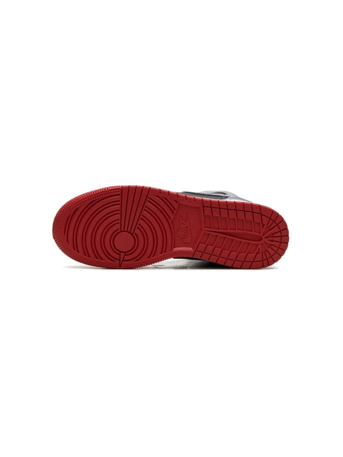 Кроссовки Air Jordan 1 Mid Black/Grey/Red Jordan Kids, черный — фото 4