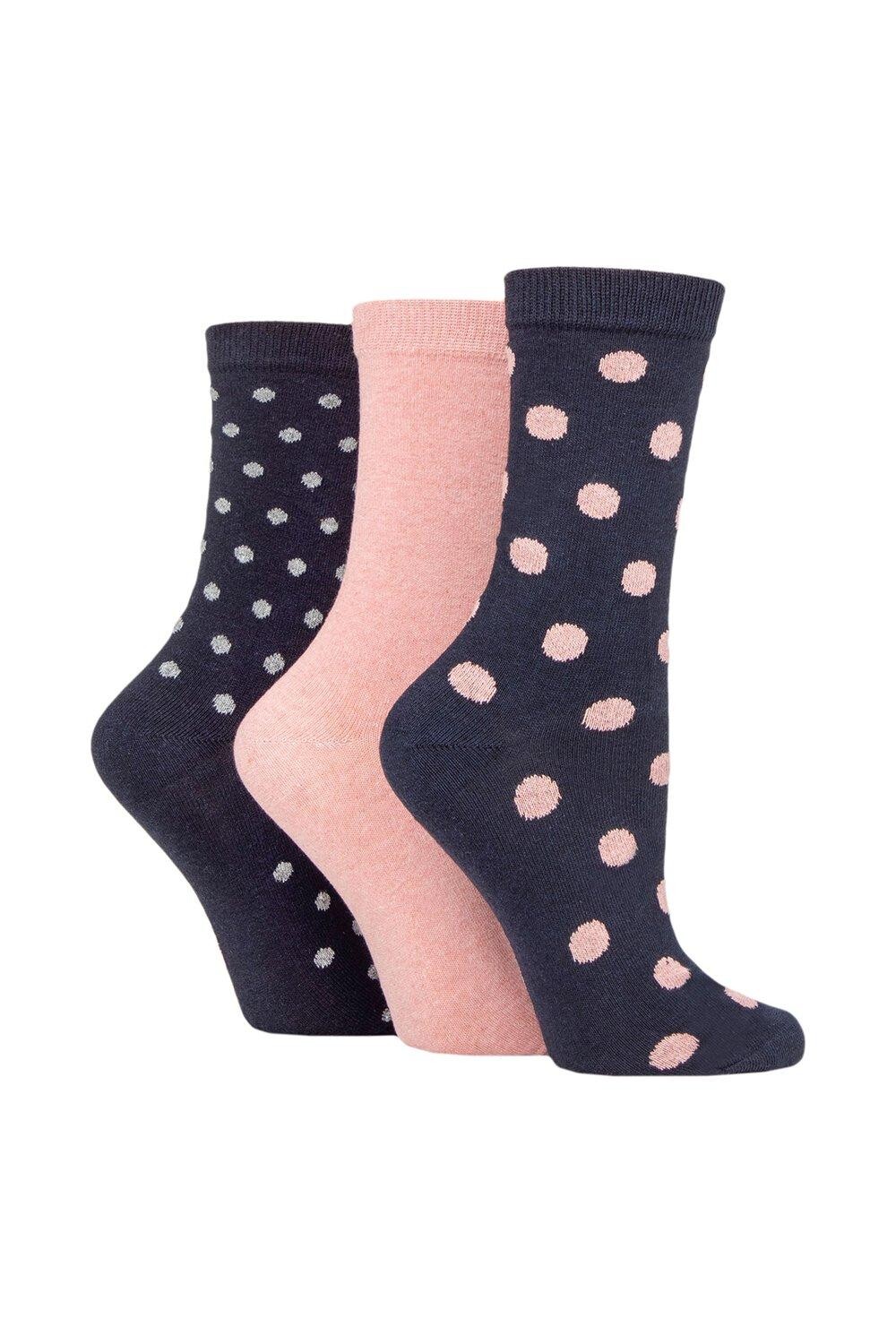 

3 пары носков из 100% переработанного хлопка с пятнами SOCKSHOP TORE, синий