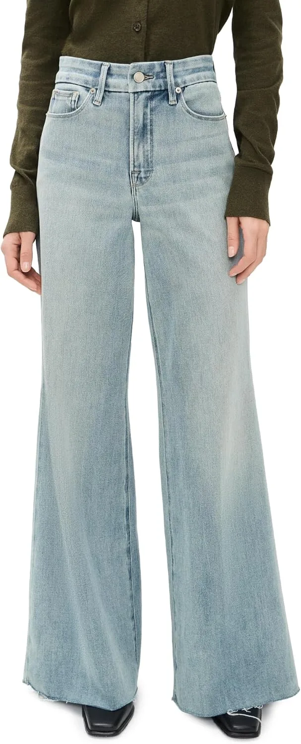 

Good American Women's Good Waist Palazzo Jeans