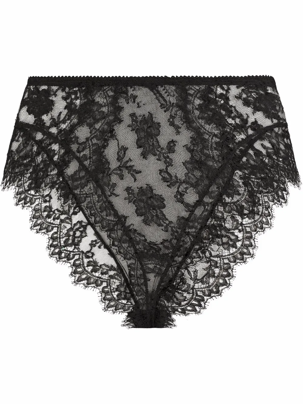 

Кружевные трусы-брифы с завышенной талией DOLCE & GABBANA, черный