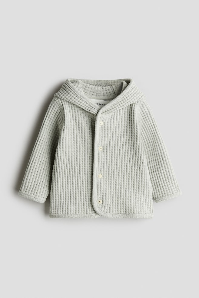 

Хлопковый кардиган с вафельной структурой H&M, зеленый