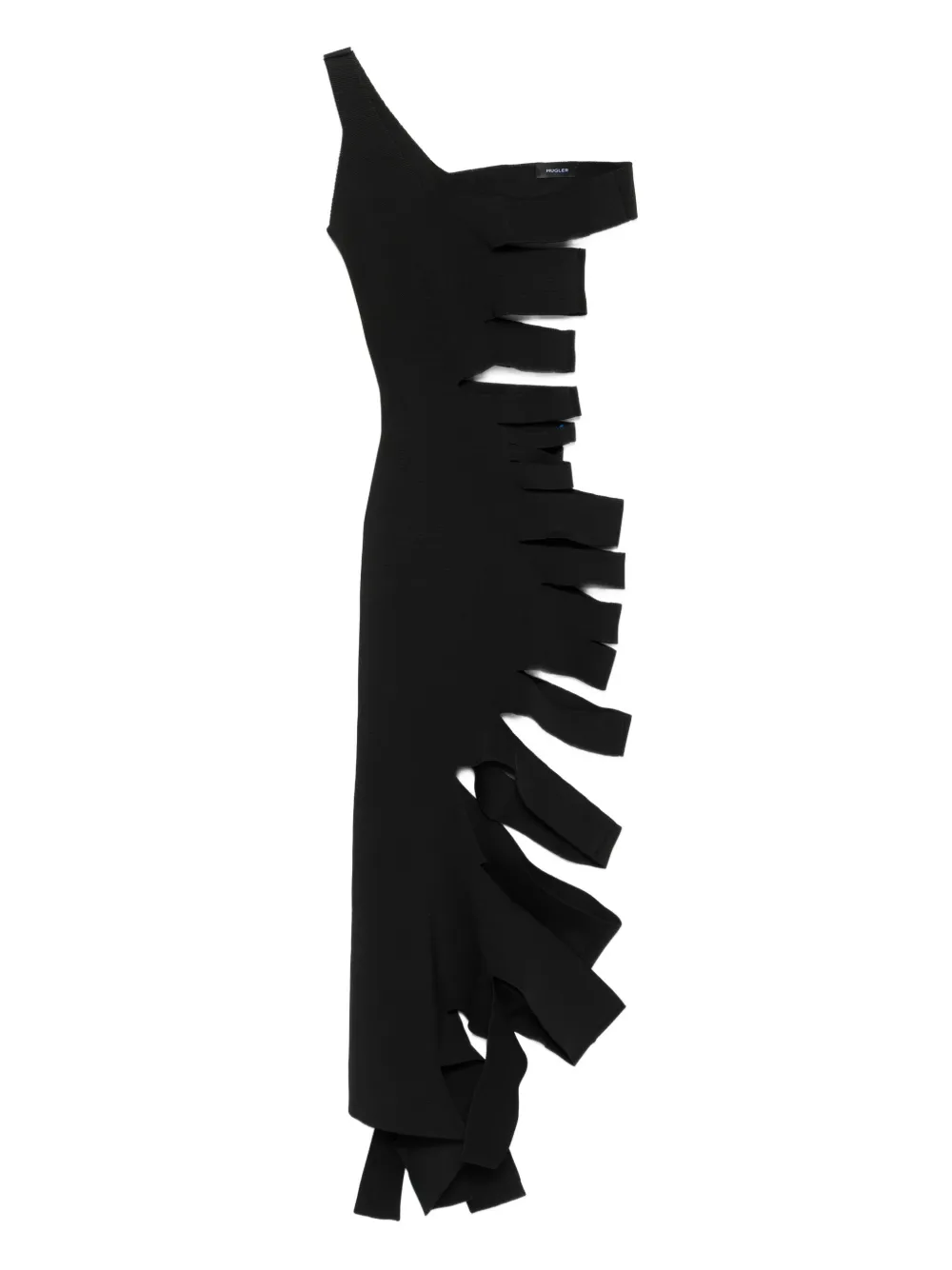 

Платье с вырезом на одно плечо Mugler, черный