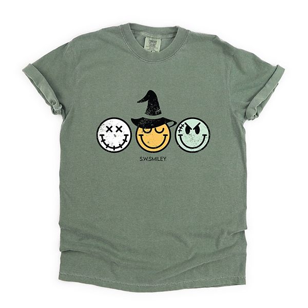 

SWSmiley skeleton witchy monster - женская футболка с принтом, окрашенная в стиле garment dyed Simply Sage Market, Moss