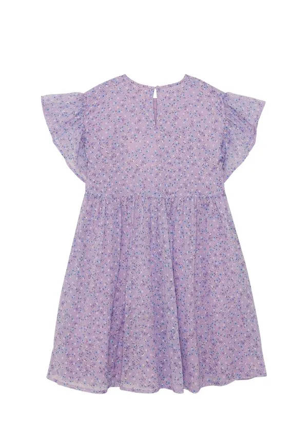 Платье с короткими рукавами и цветочным принтом в стиле добби. Creamie, Lavender Frost — фото 2