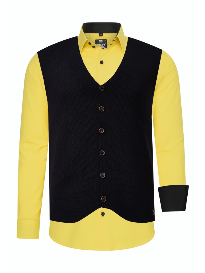 

Rusty Neal Комплект из двух предметов: рубашка и жилет желтого цвета