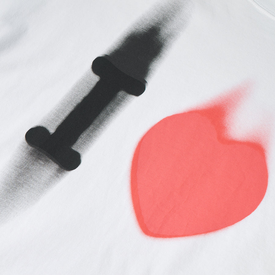 Футболка Balenciaga I Love T-shirt Large Fit 'White', белый — фото 4